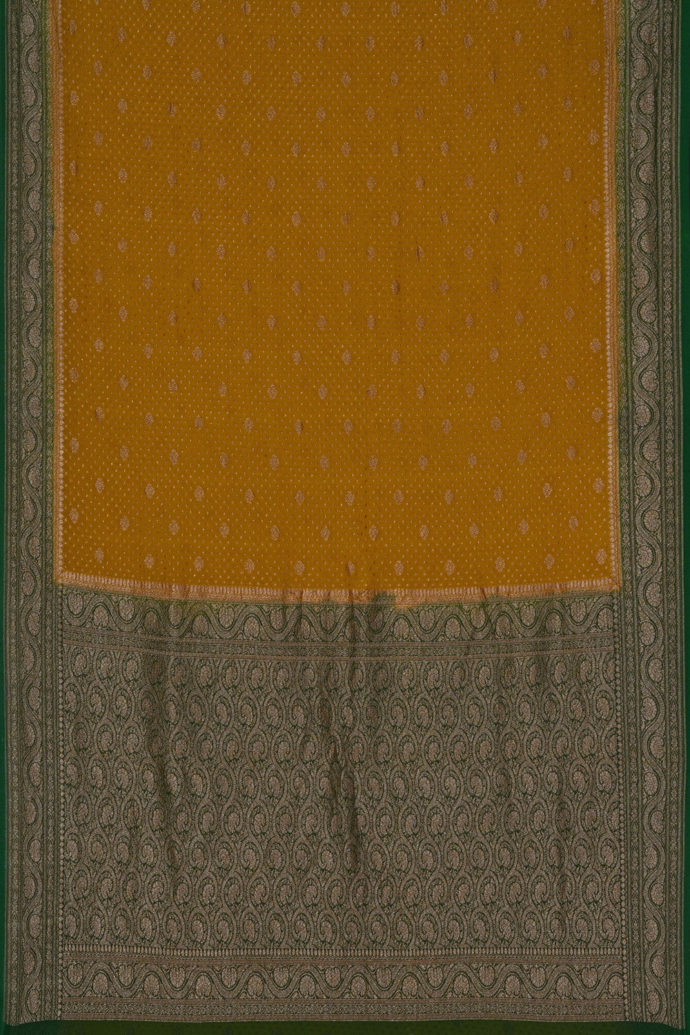 Image of Banarasi Georgette Yellow Saree