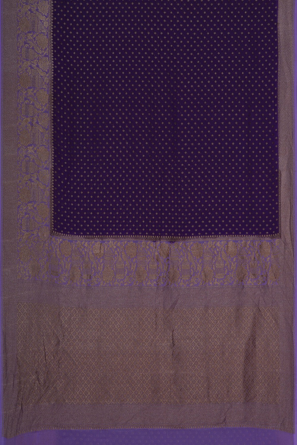Image of Banarasi Georgette Purple Saree