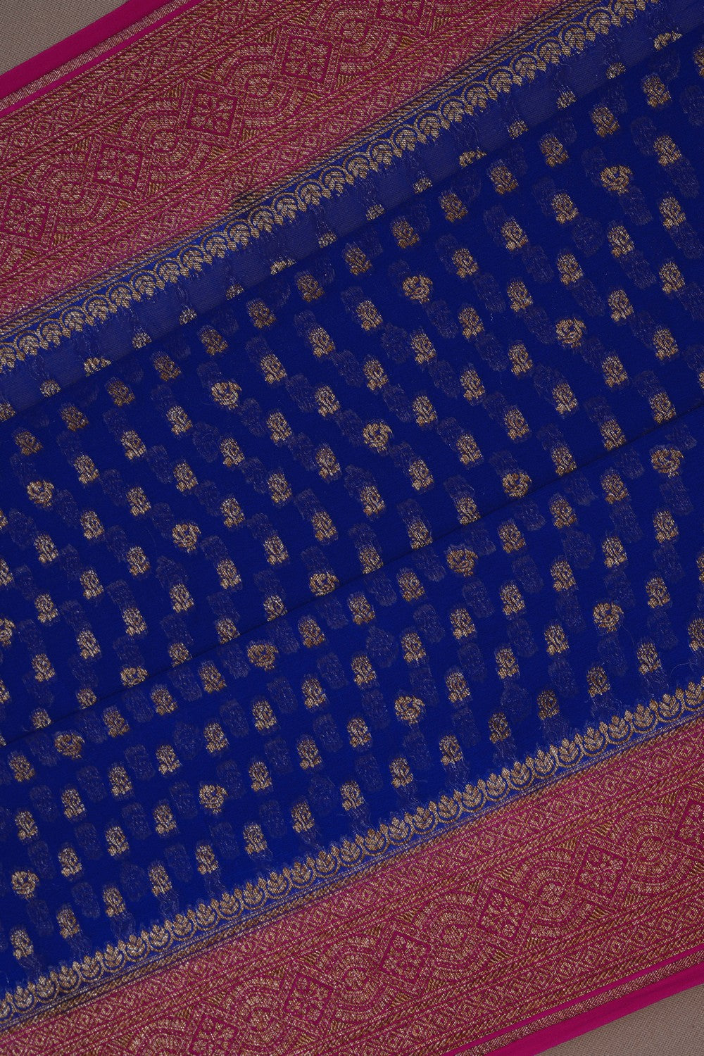 Image of Banarasi Georgette Royal Blue Saree