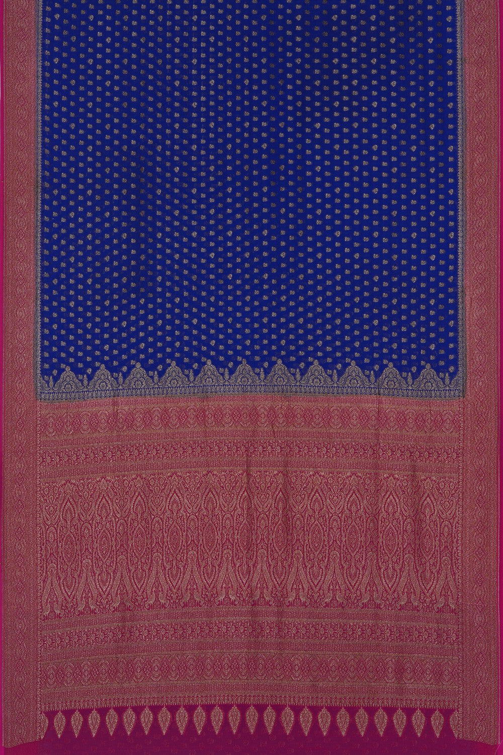 Image of Banarasi Georgette Royal Blue Saree