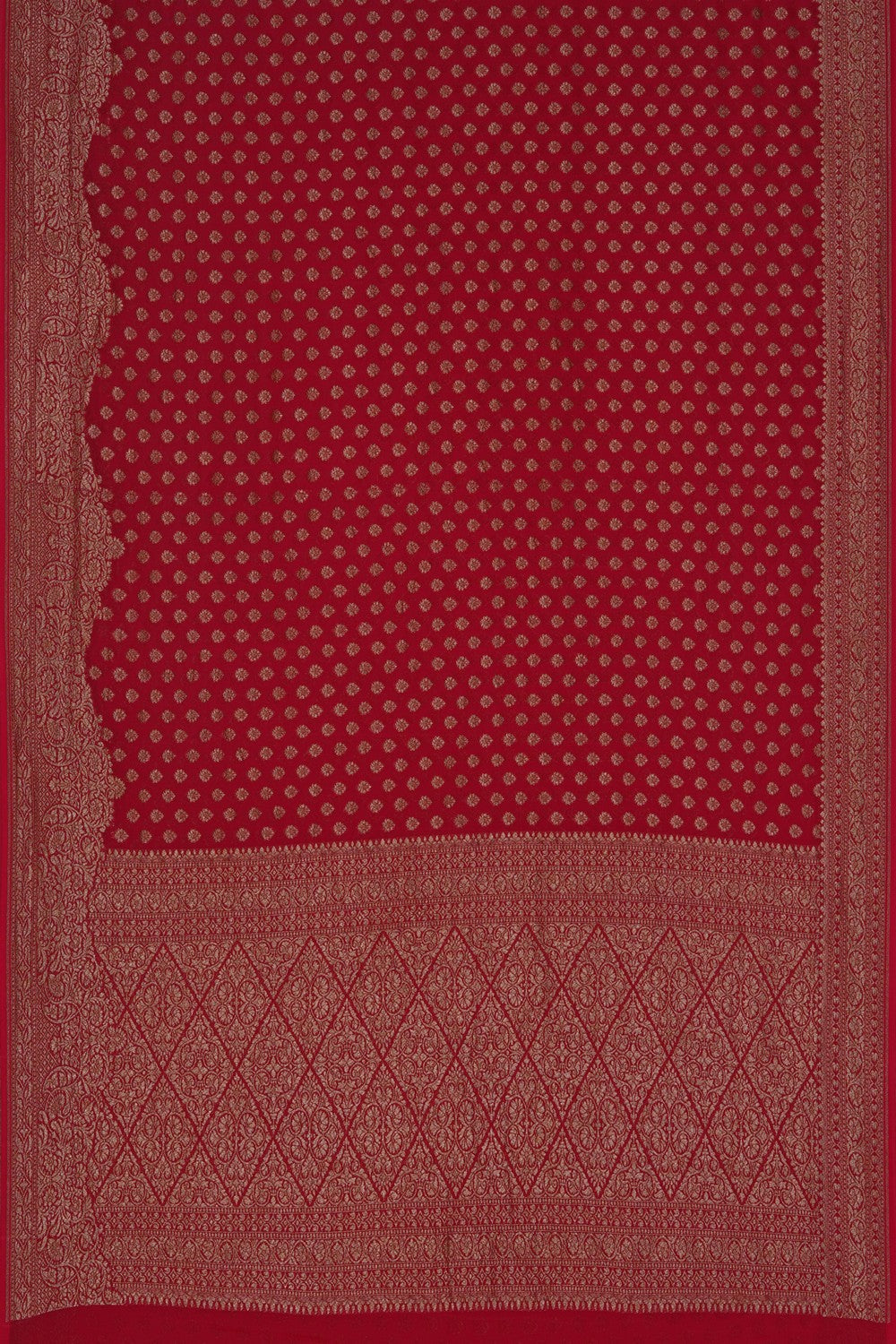 Image of Banarasi Georgette Red Saree