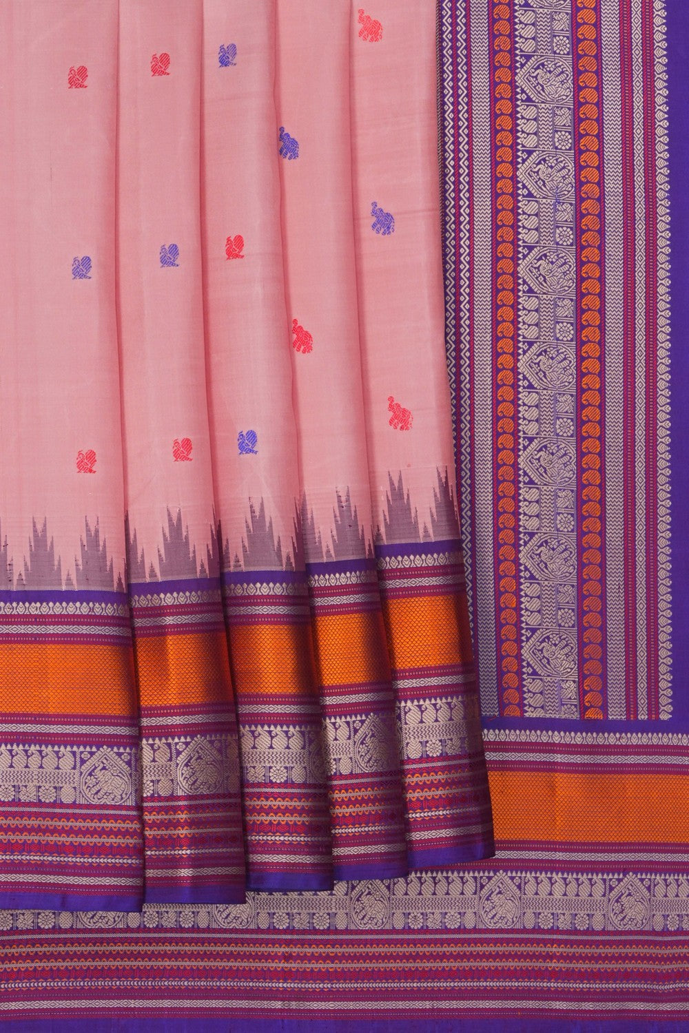 Image of Pink South Silk Saree