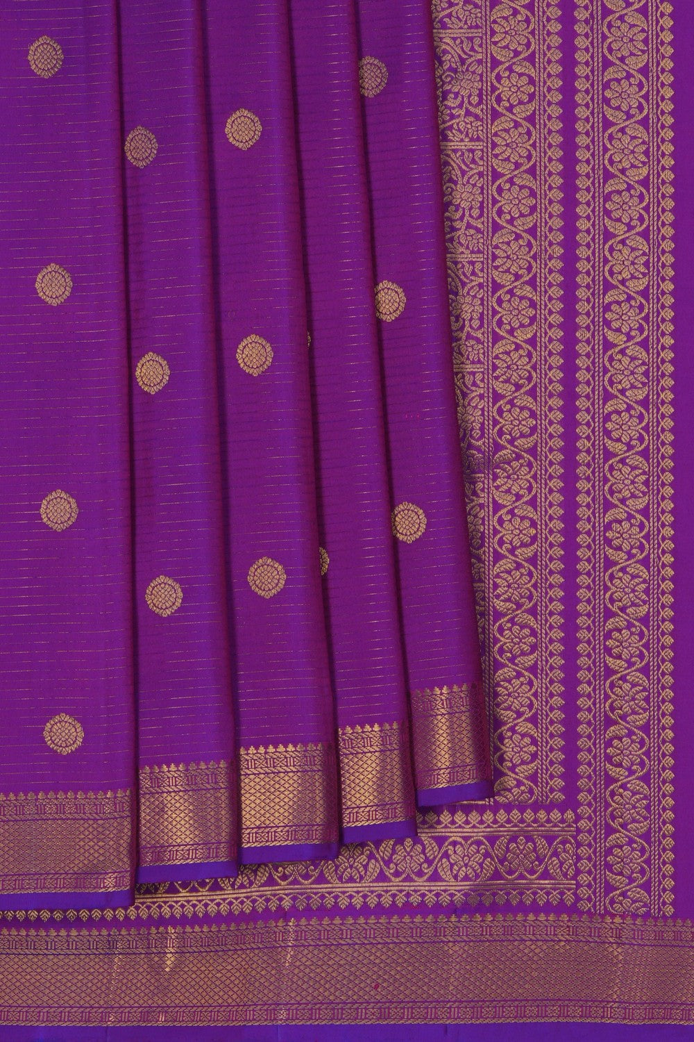 Image of Gadwal Silk Purple Saree