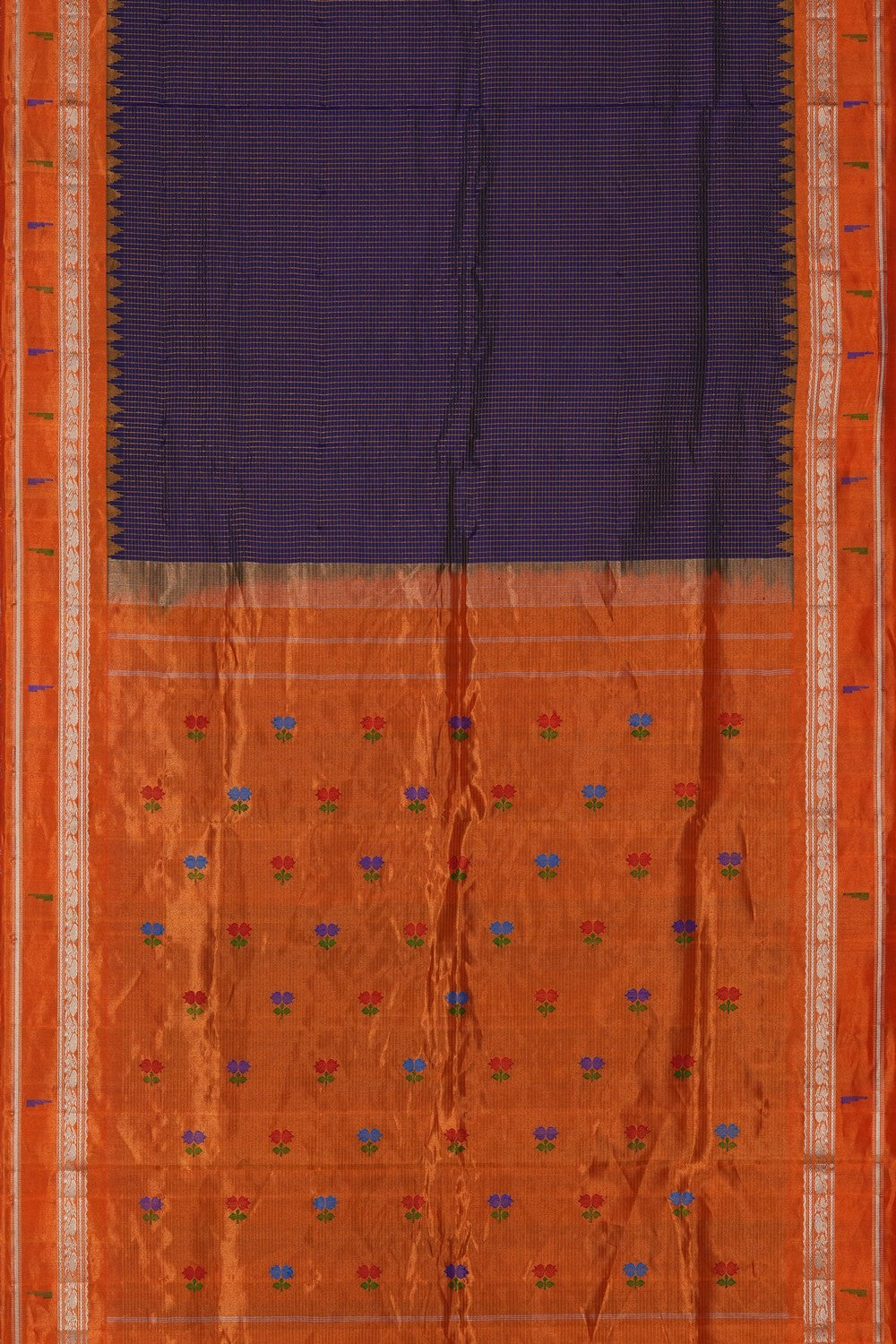 Image of Gadwal Silk Purple Saree