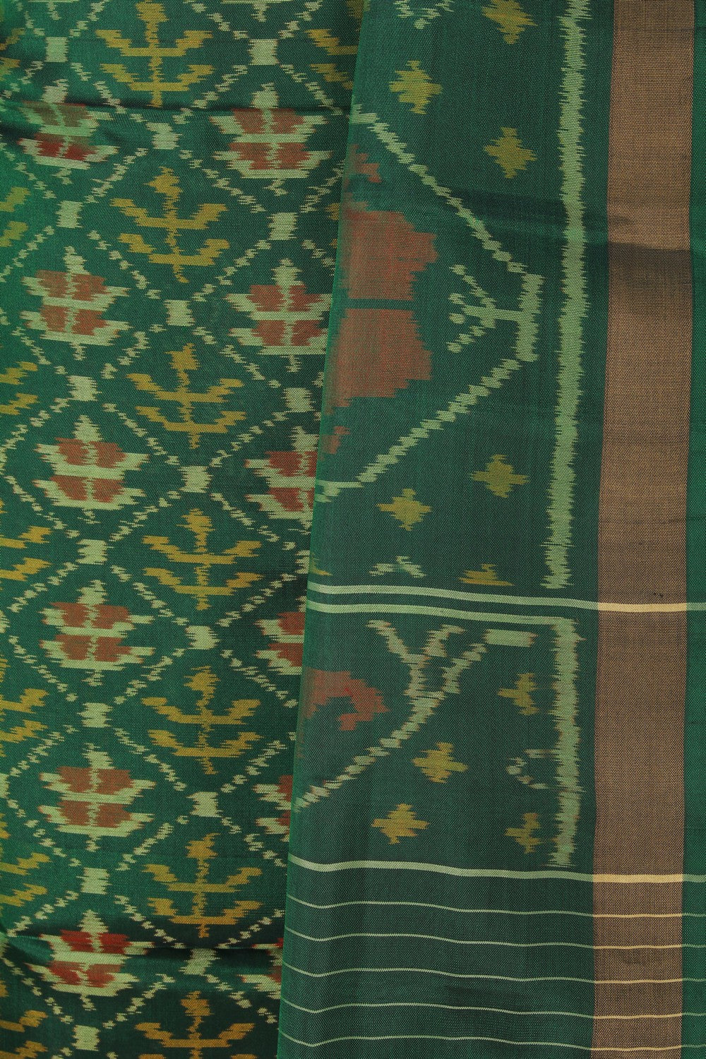 Image of Rajkot Patola Silk Unstitched Suit With Dupatta (3 Pcs Set)