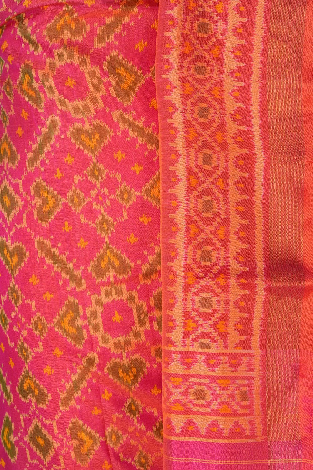 Image of Rajkot Patola Silk Unstitched Suit With Dupatta (3 Pcs Set)