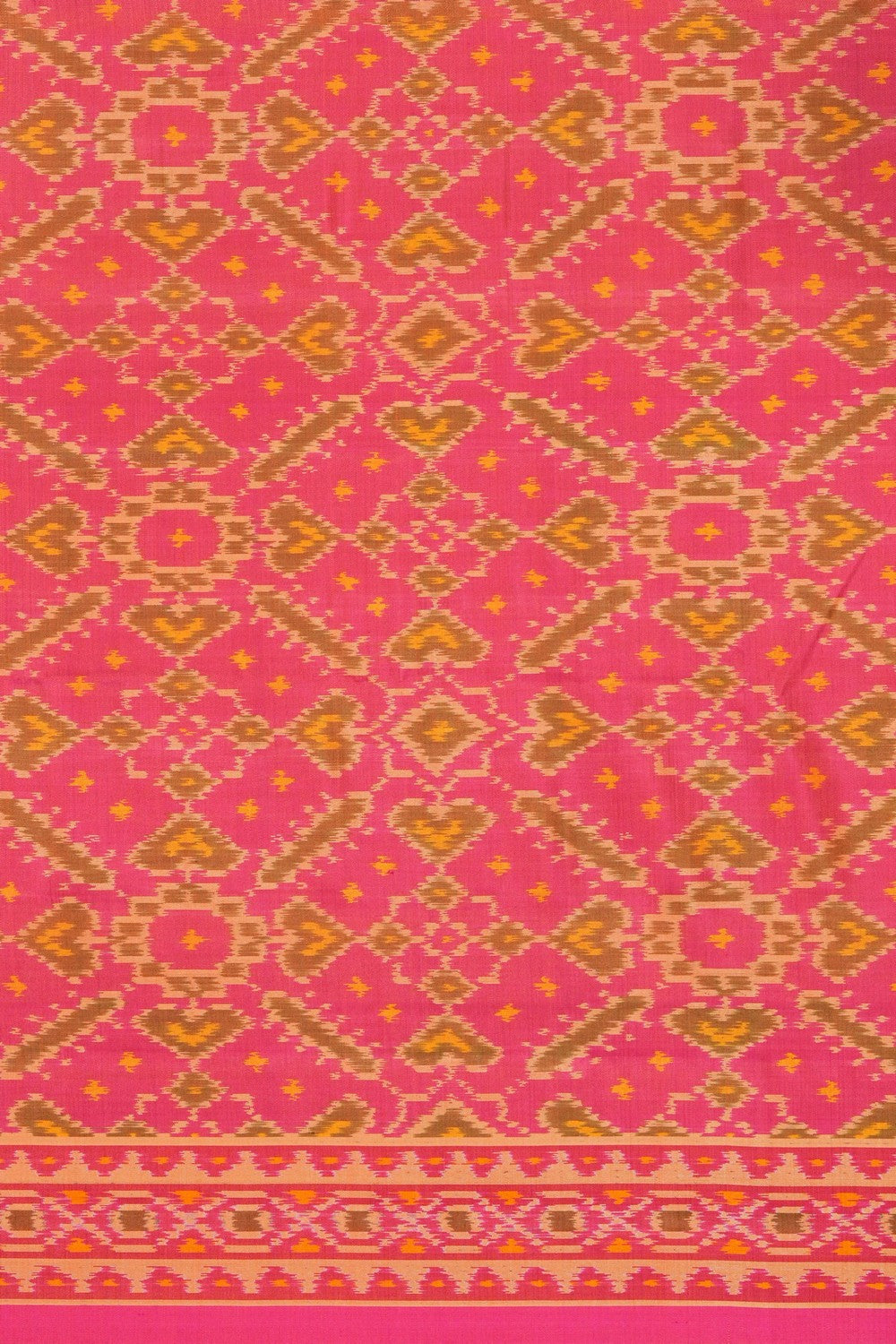 Image of Rajkot Patola Silk Unstitched Suit With Dupatta (3 Pcs Set)
