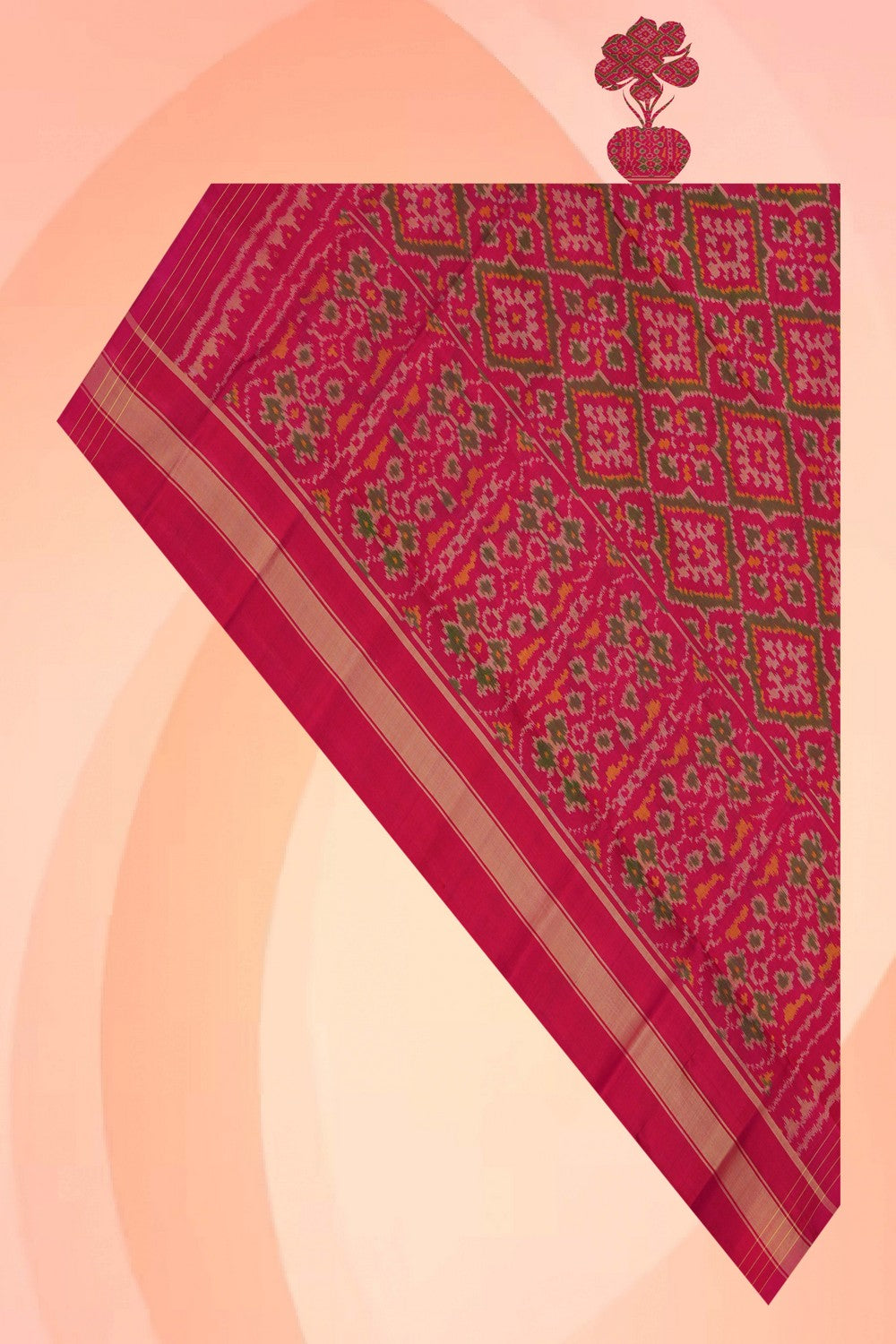 Image of Rajkot Silk Pink Dupatta