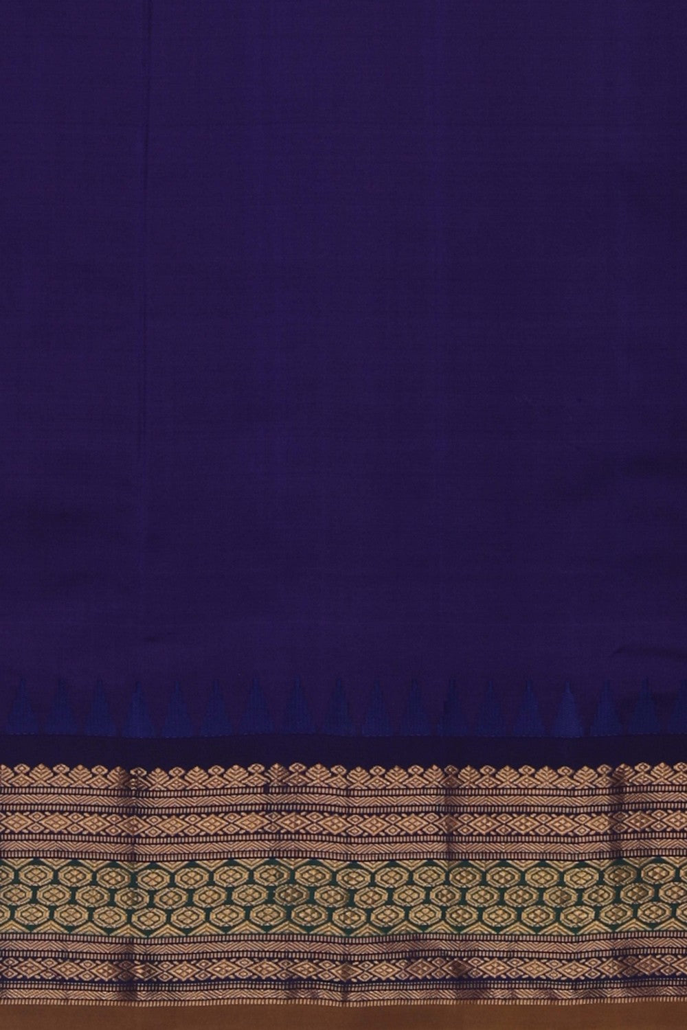 Image of Gadwal Silk Peach Saree