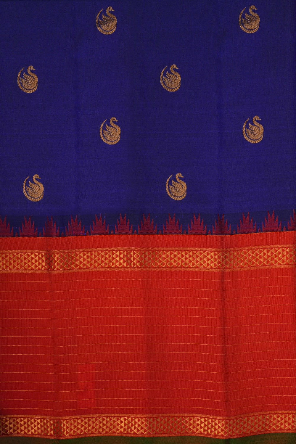 Image of Gadwal Silk Purple Saree