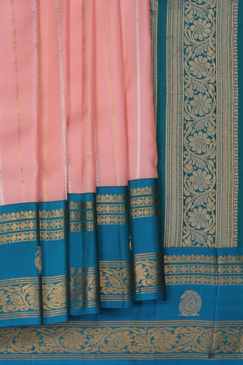 Image of Gadwal Silk Luxurious Pink Saree