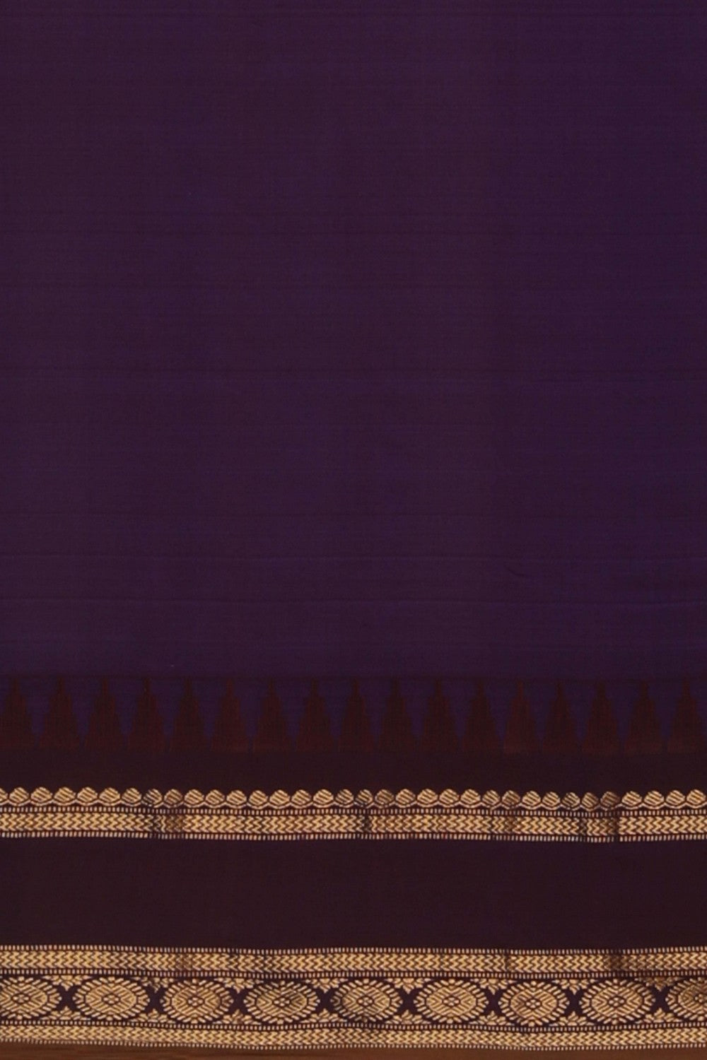 Image of Gadwal Silk Shimmering Beige Saree