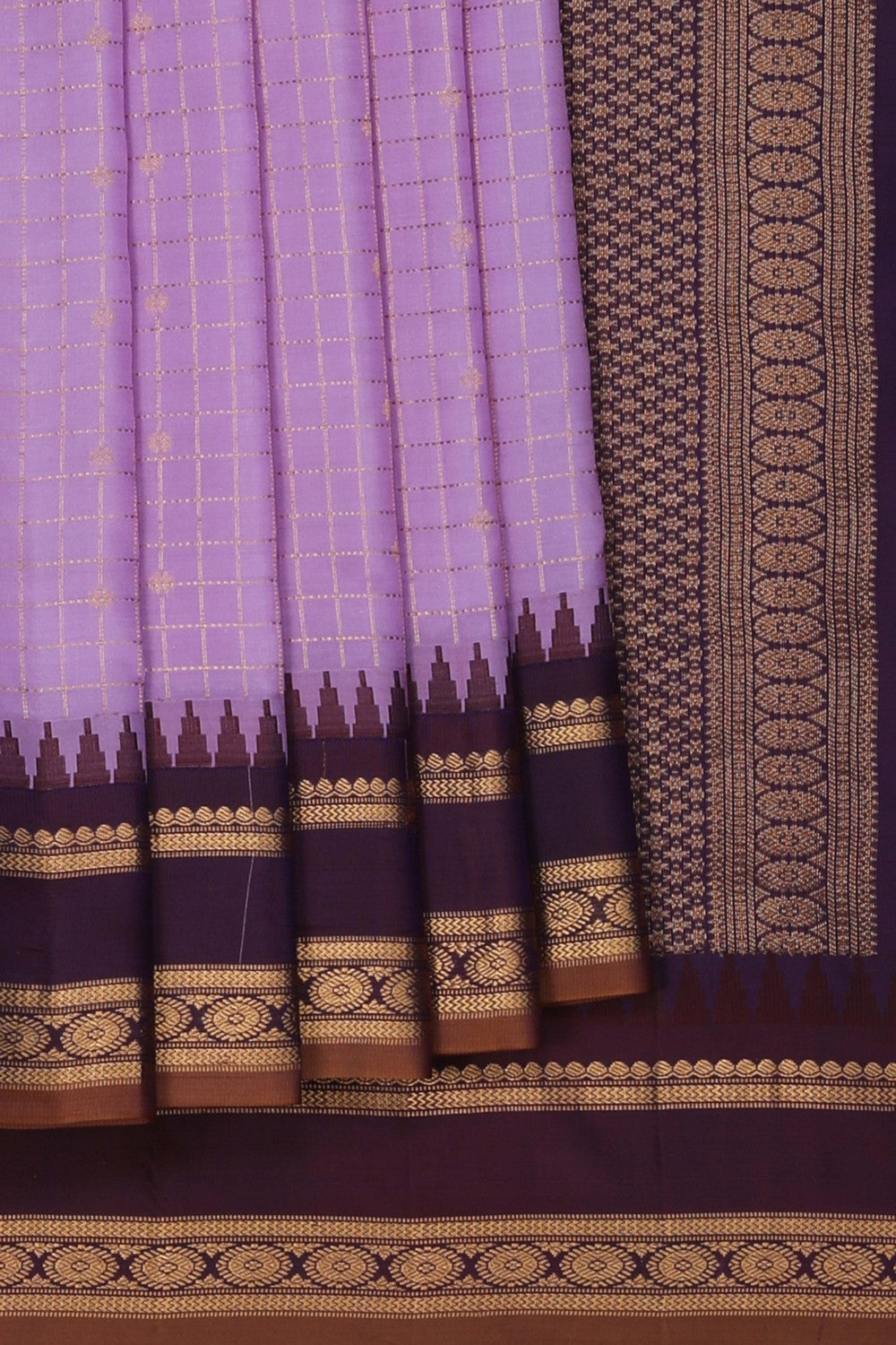 Image of Gadwal Silk Mauve Saree