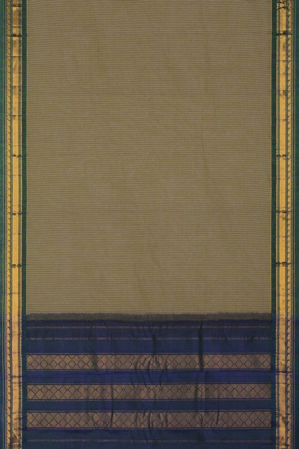 Image of Gadwal Cotton Green Saree