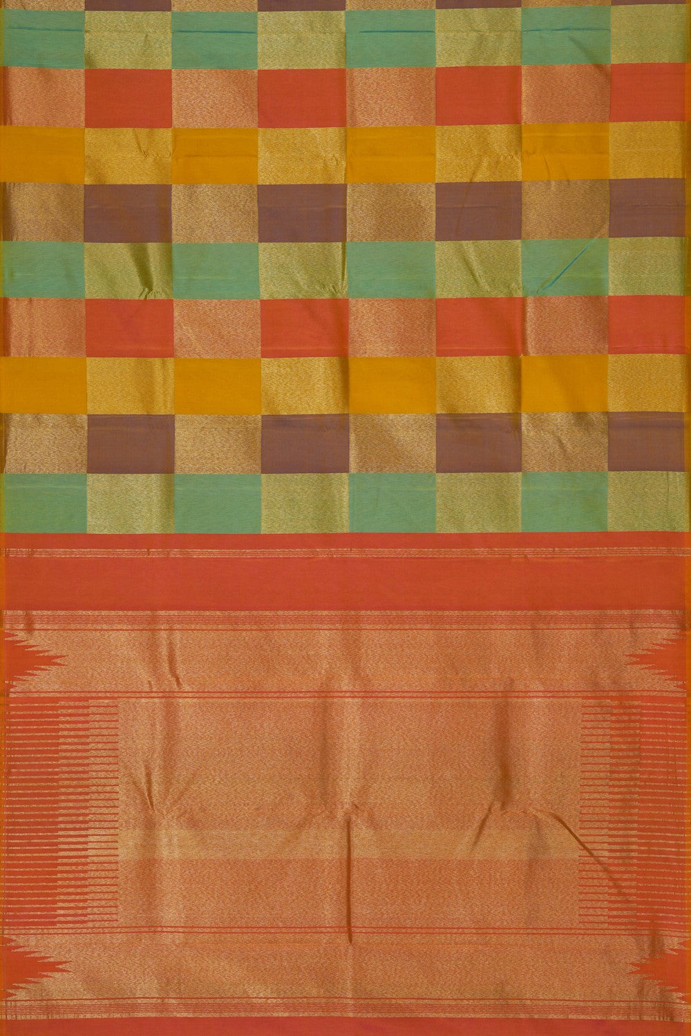 Image of Kanjivaram Silk Multi Colour Saree