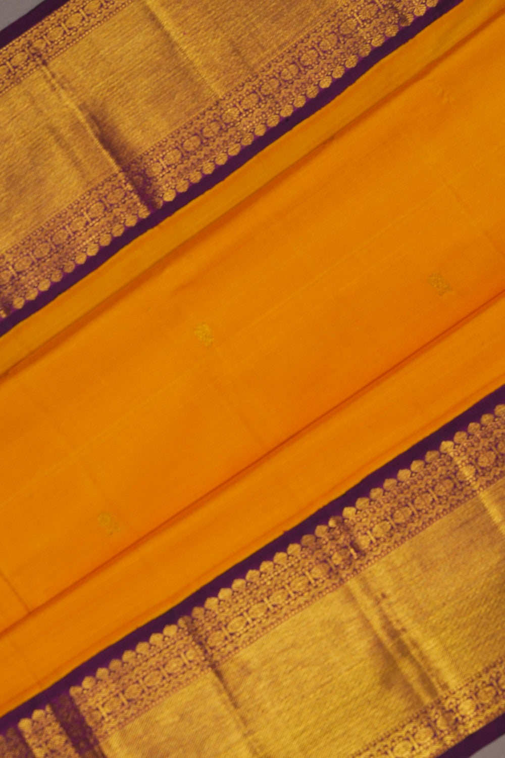 Image of Kanjivaram Silk Mustard Saree