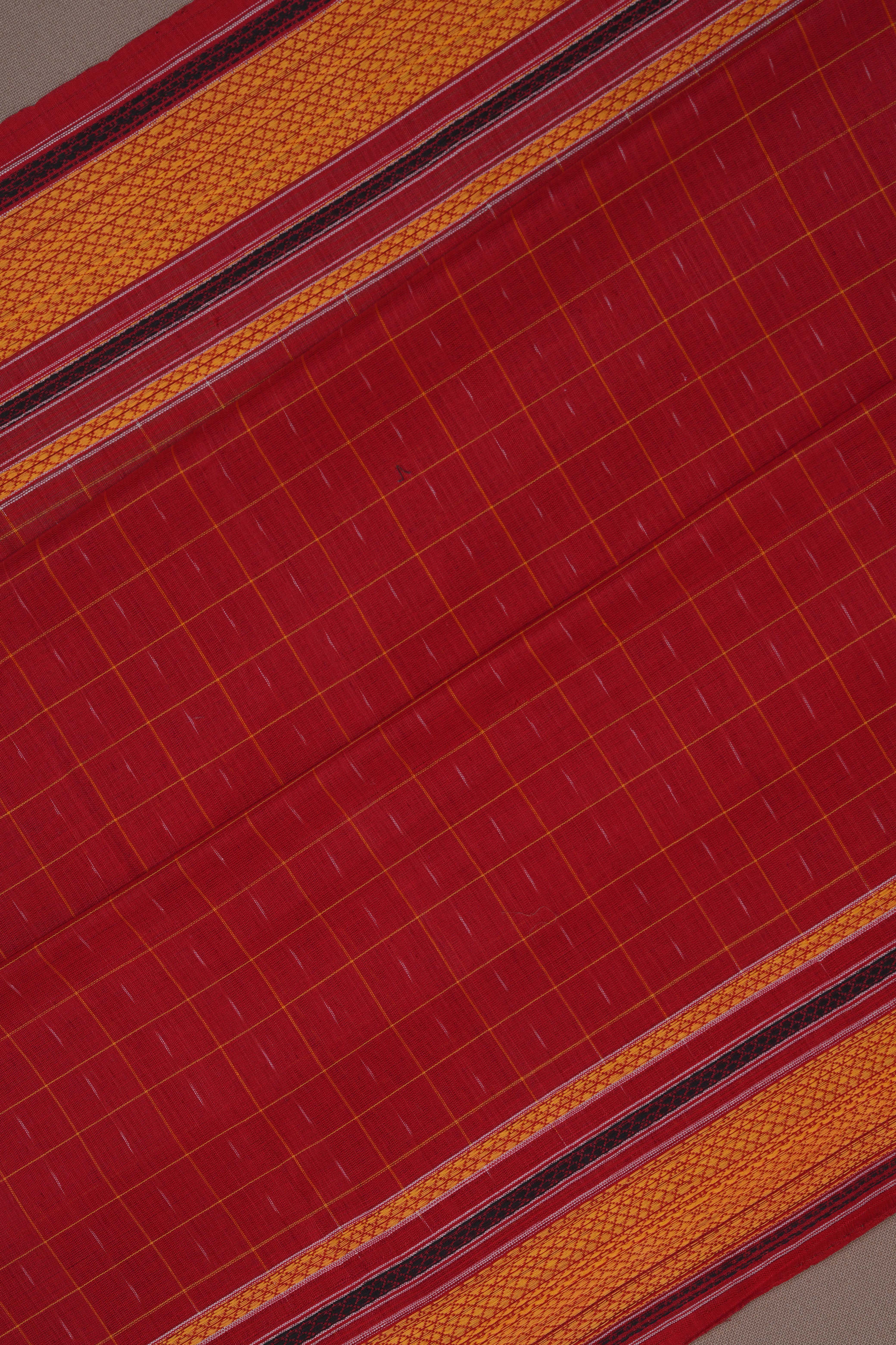 Image of Pochampally Ikat Kattam Pattern Saree