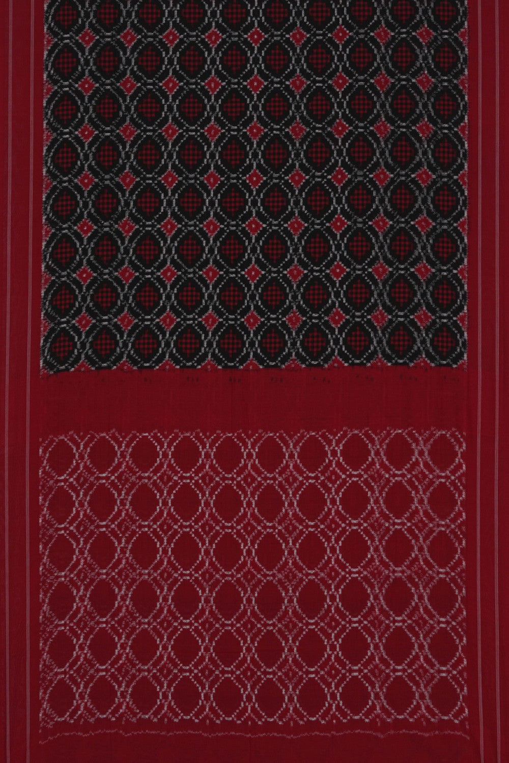 Image of Pochampally Ikat Geometric Pattern Saree