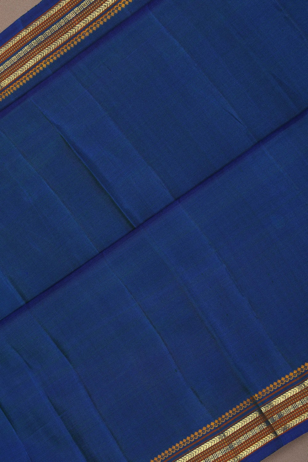 Image of Kanjivaram Silk Blue Saree