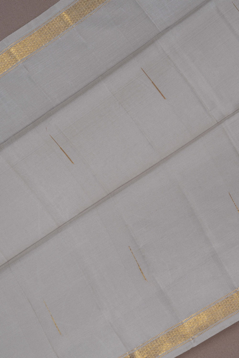 Image of Kanjivaram Silk Off-White Saree