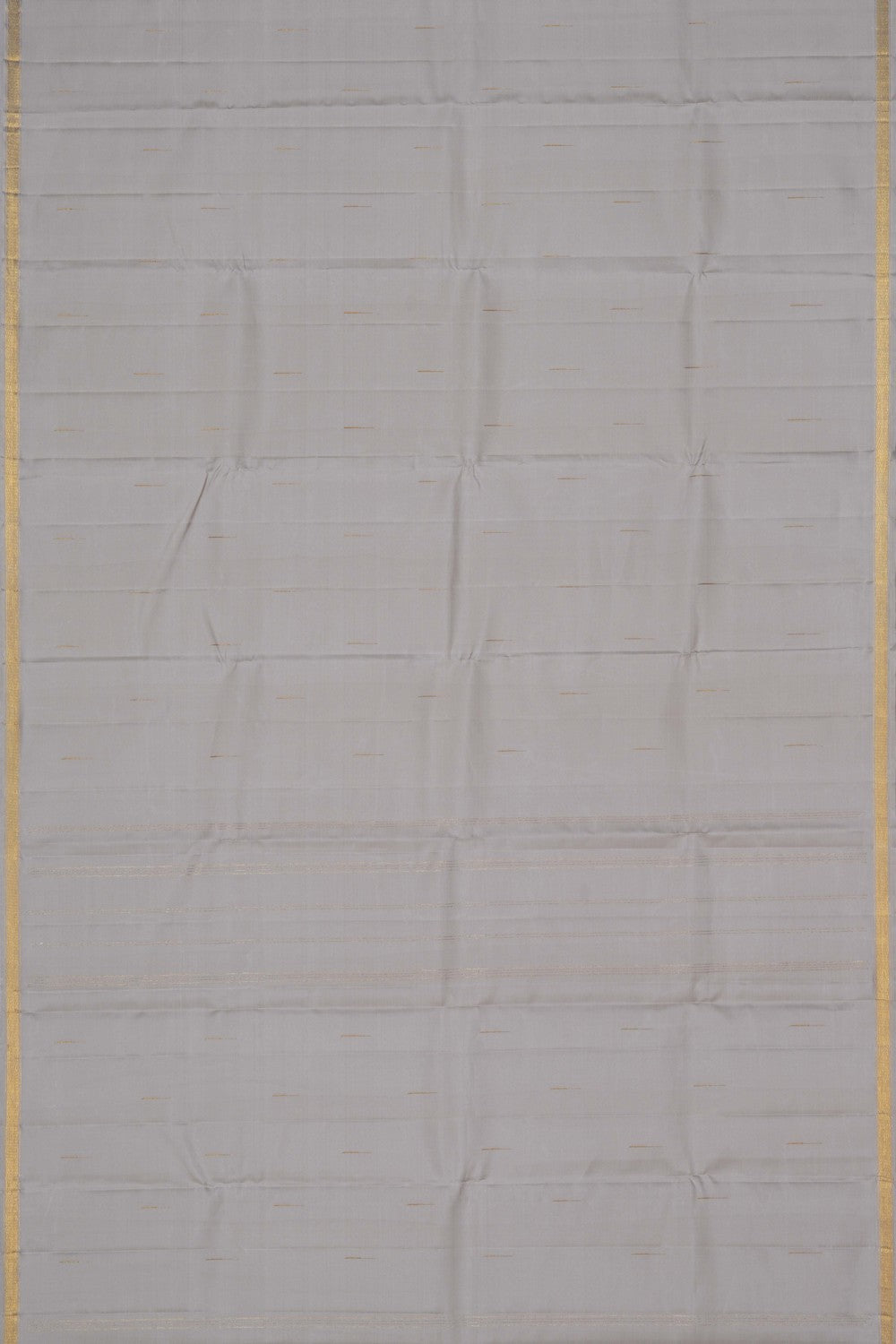 Image of Kanjivaram Silk Off-White Saree