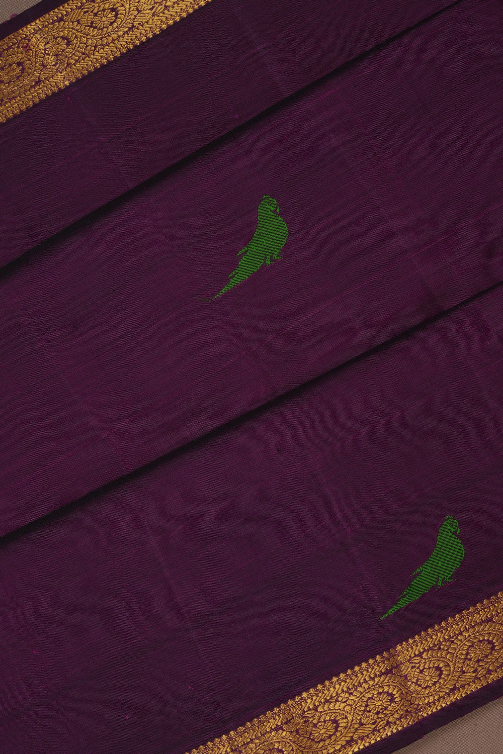 Image of Kanjivaram Silk Violet Saree
