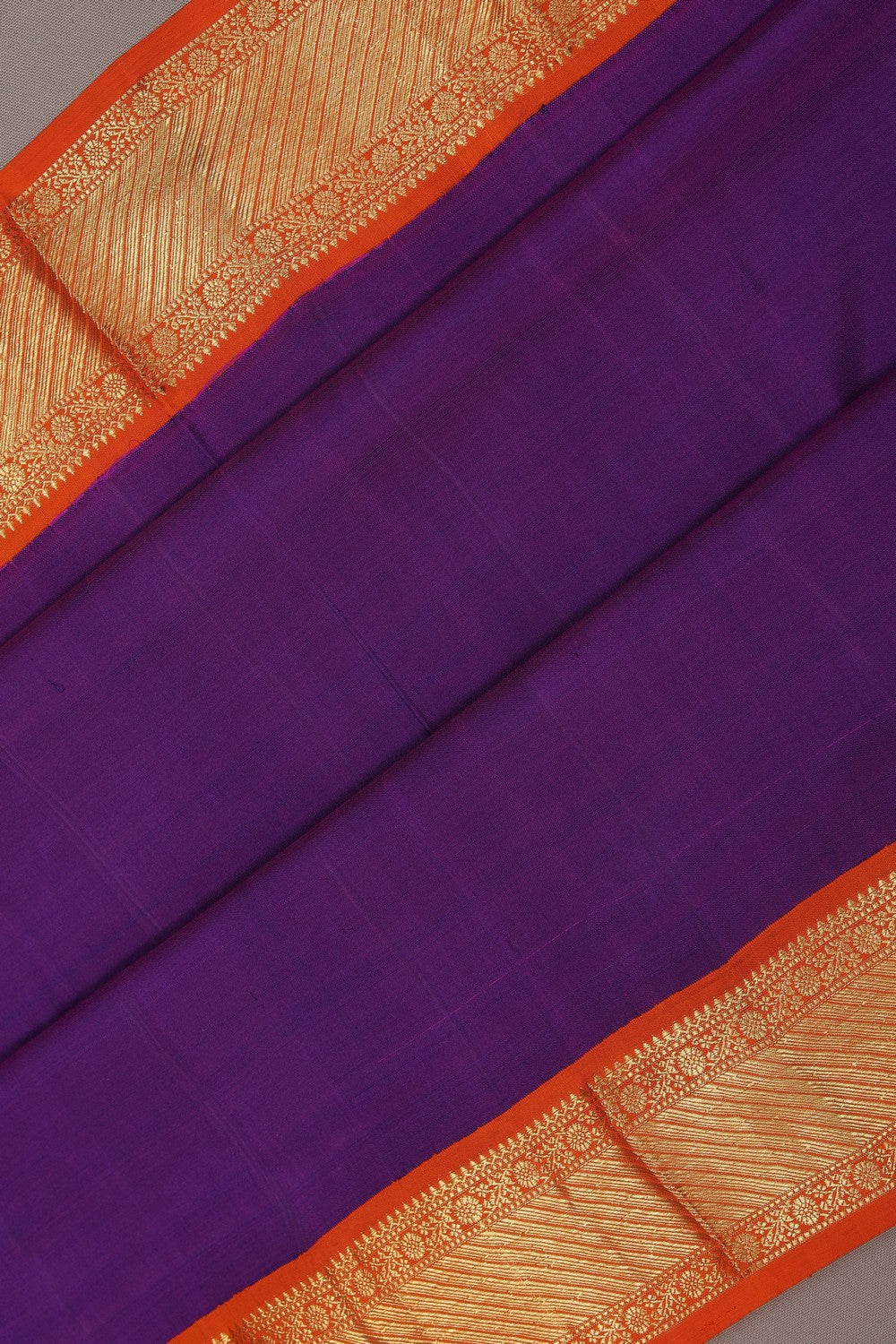 Image of Kanjivaram Silk Purple Saree
