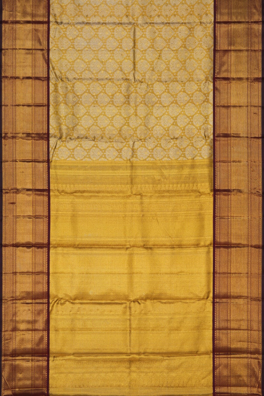 Image of Kanjivaram Silk Tissue Brocade Saree