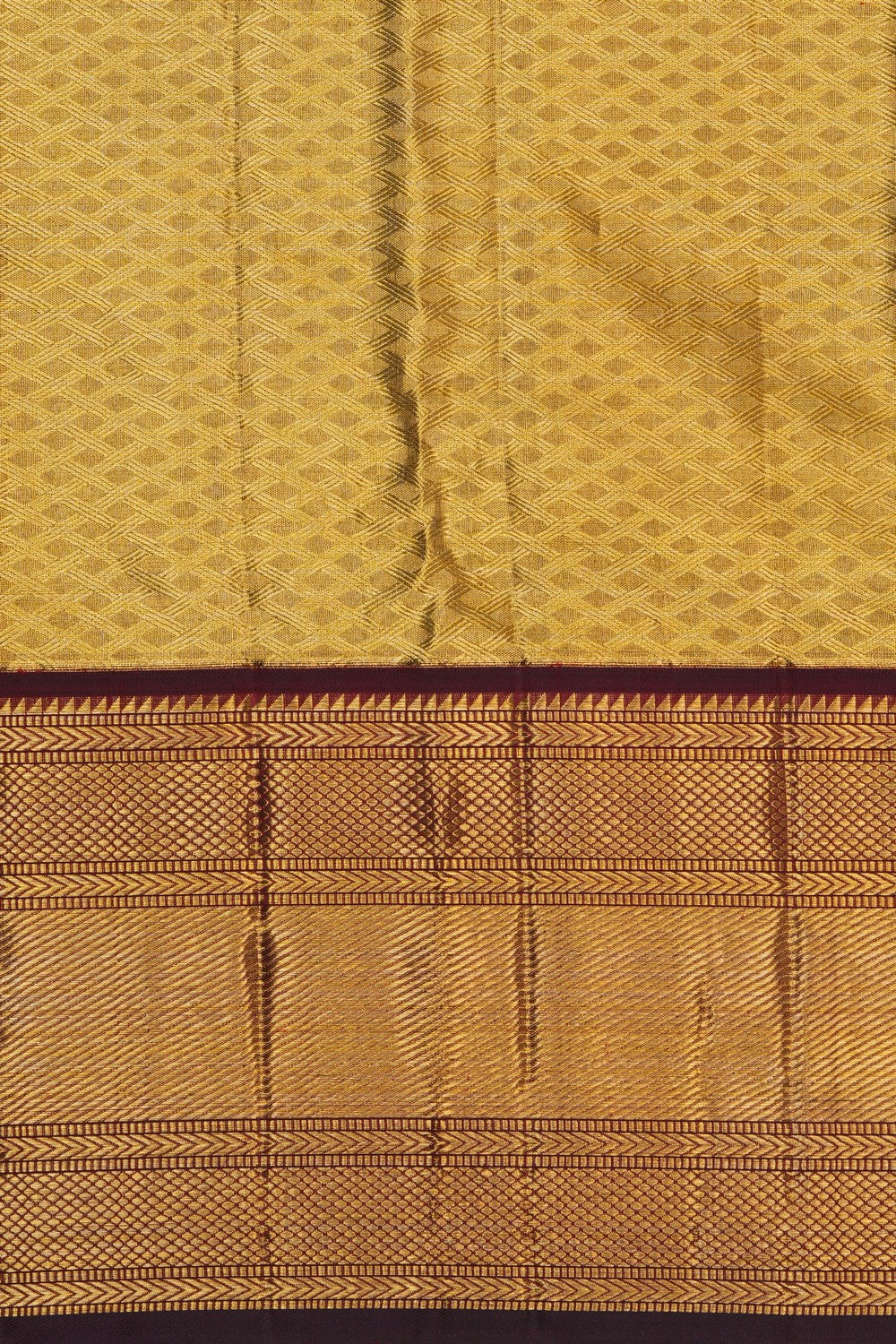 Image of Kanjivaram Silk Tissue Brocade Saree