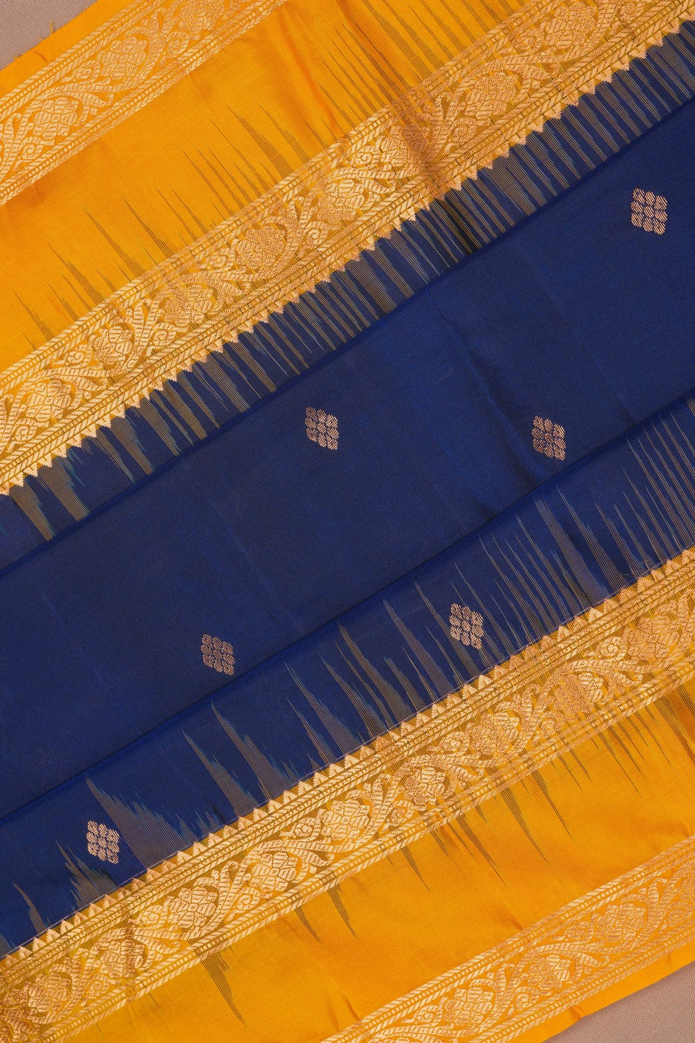 Image of South Silk Navy Blue Saree