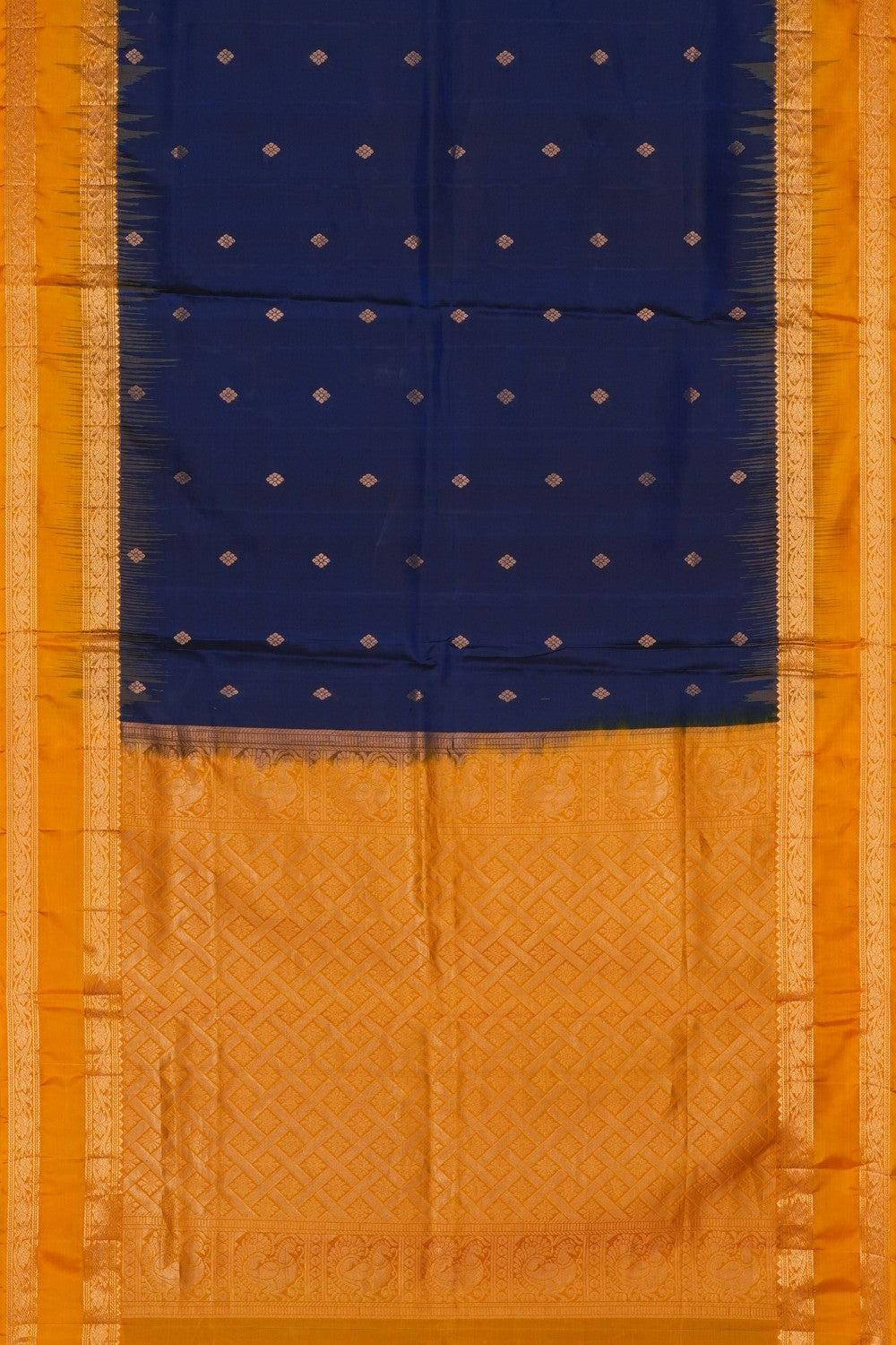 Image of South Silk Navy Blue Saree