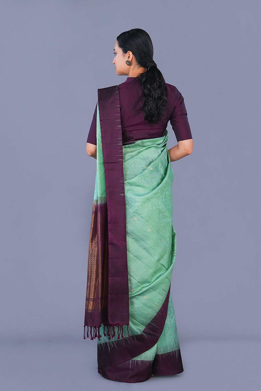 Image of South Silk Sage Green Saree
