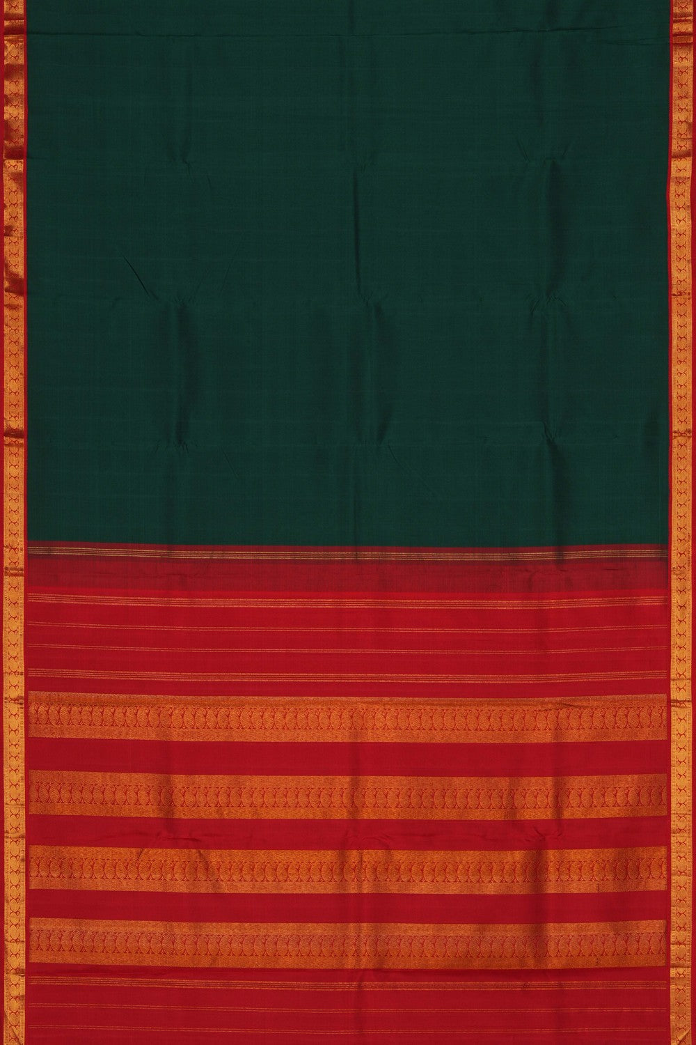 Image of Kanjivaram Silk Green Saree