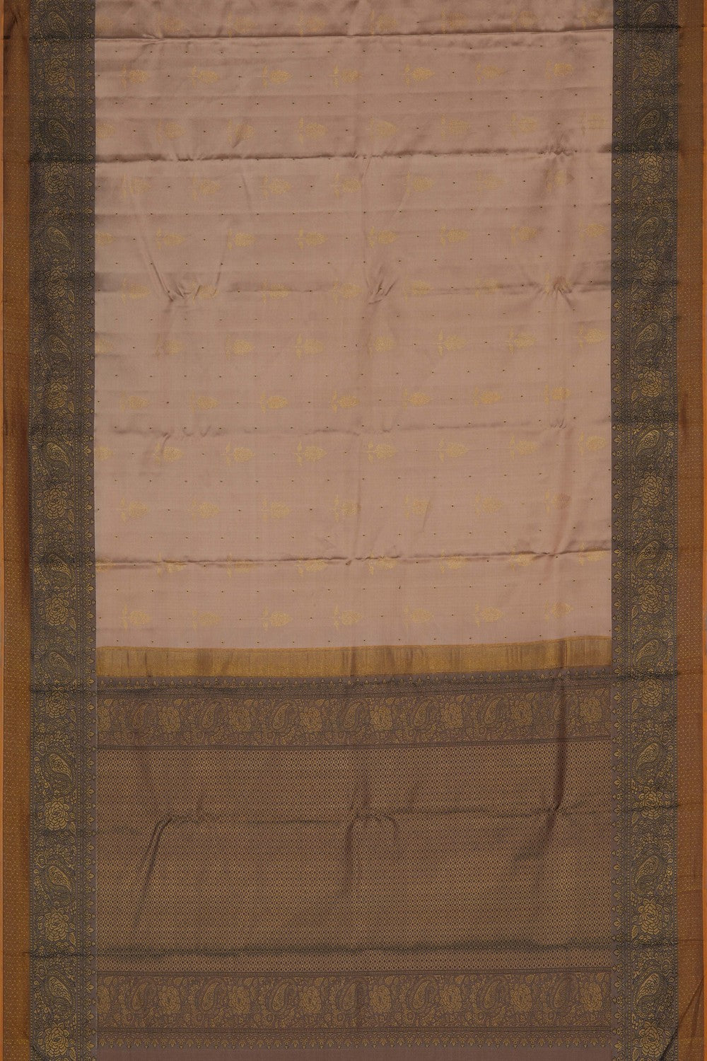 Image of Kanjivaram Silk Beige Saree