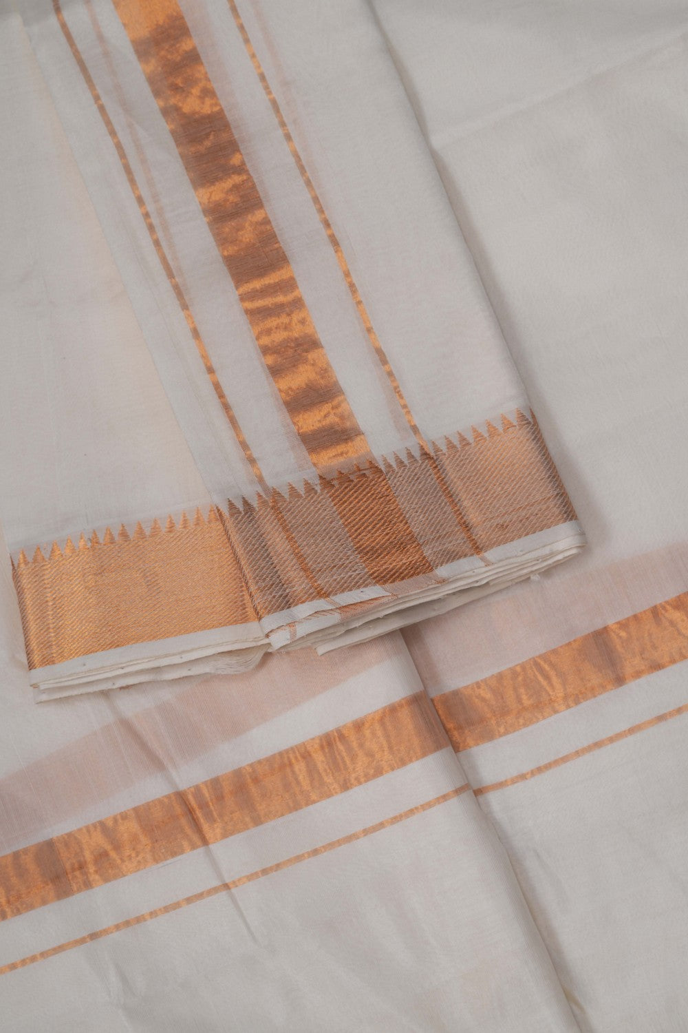 Image of Kanchi Silk Traditional Dhoti With Kanduva (8 X 4)