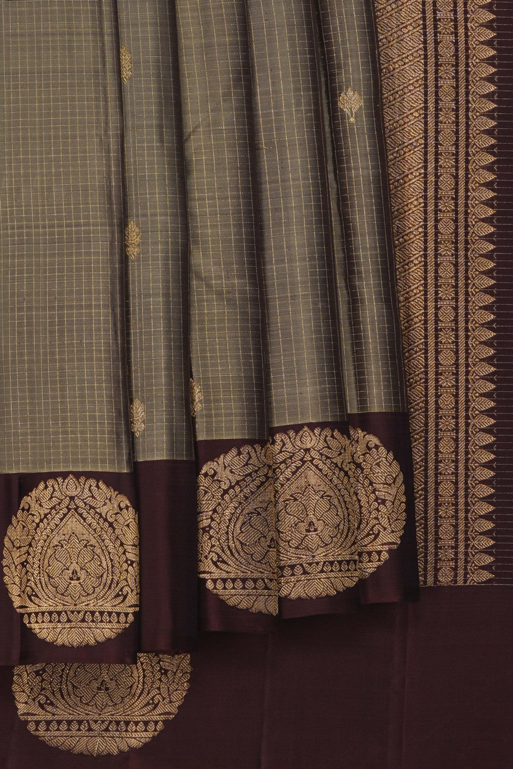 Image of Arani Silk Grey Saree