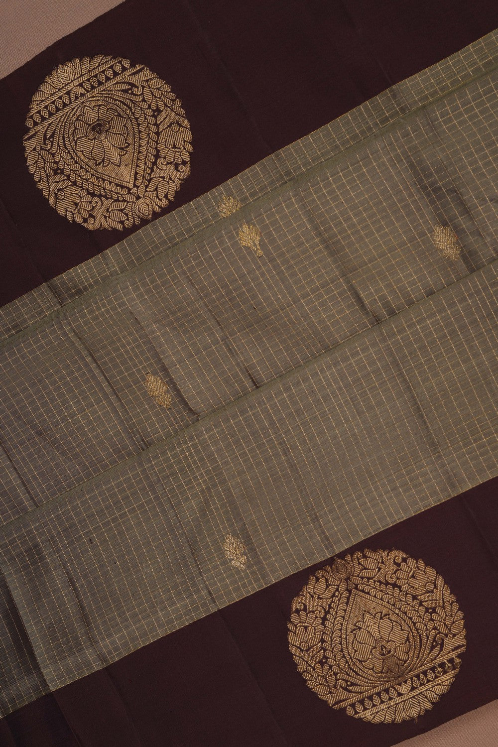 Image of Arani Silk Grey Saree