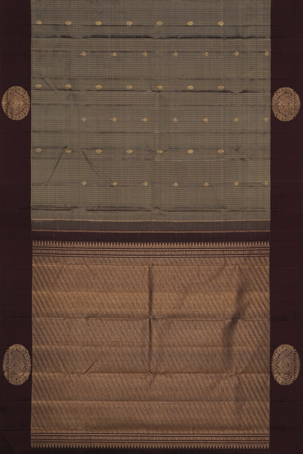 Image of Arani Silk Grey Saree