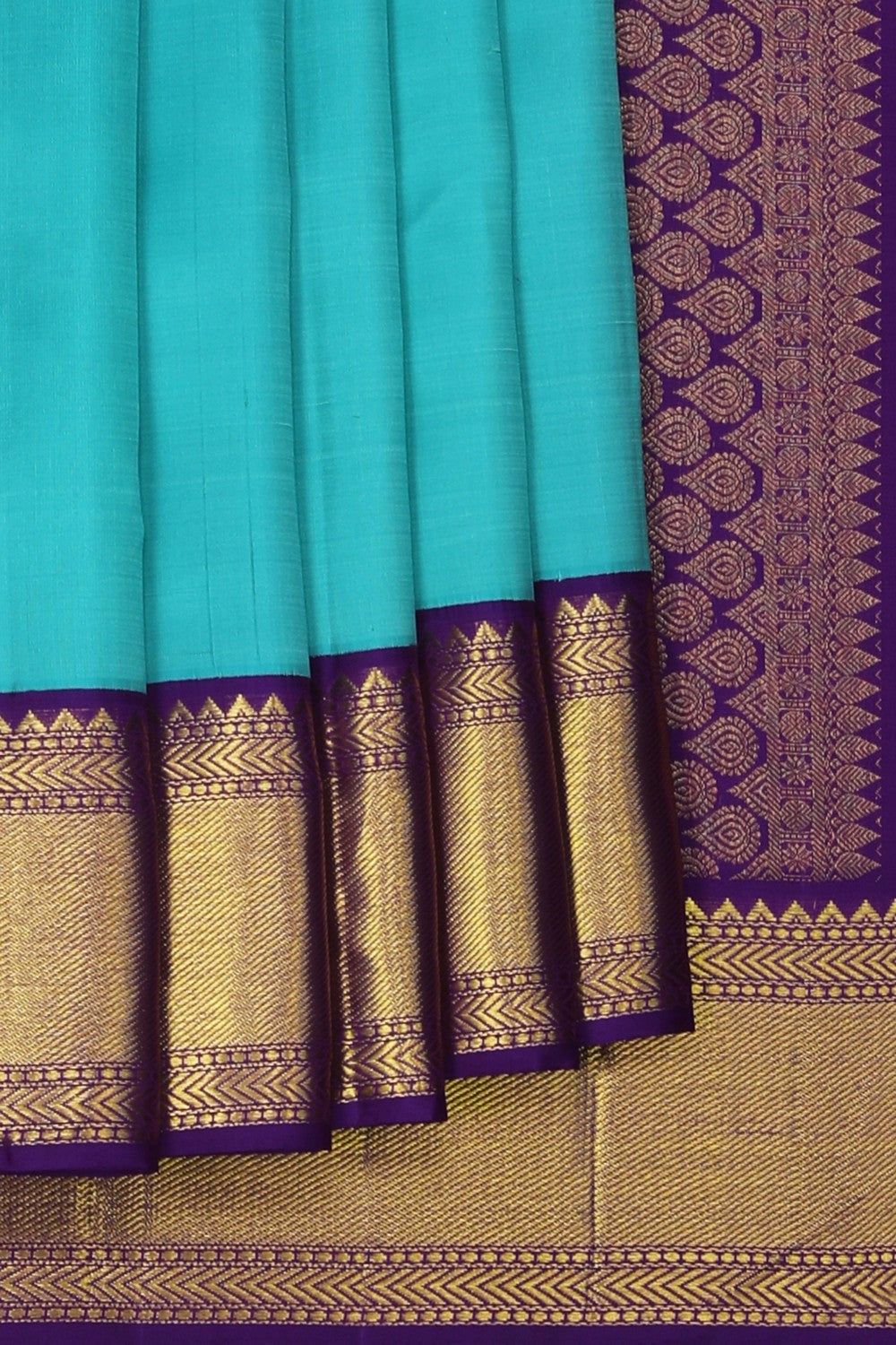 Image of Arani Silk Sea-Green Saree