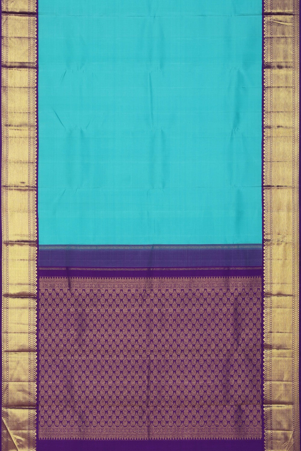 Image of Arani Silk Sea-Green Saree