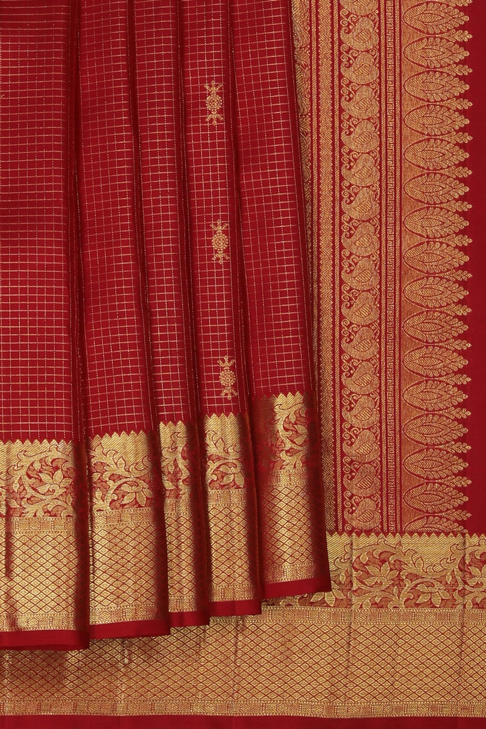 Image of Arani Silk Red Saree