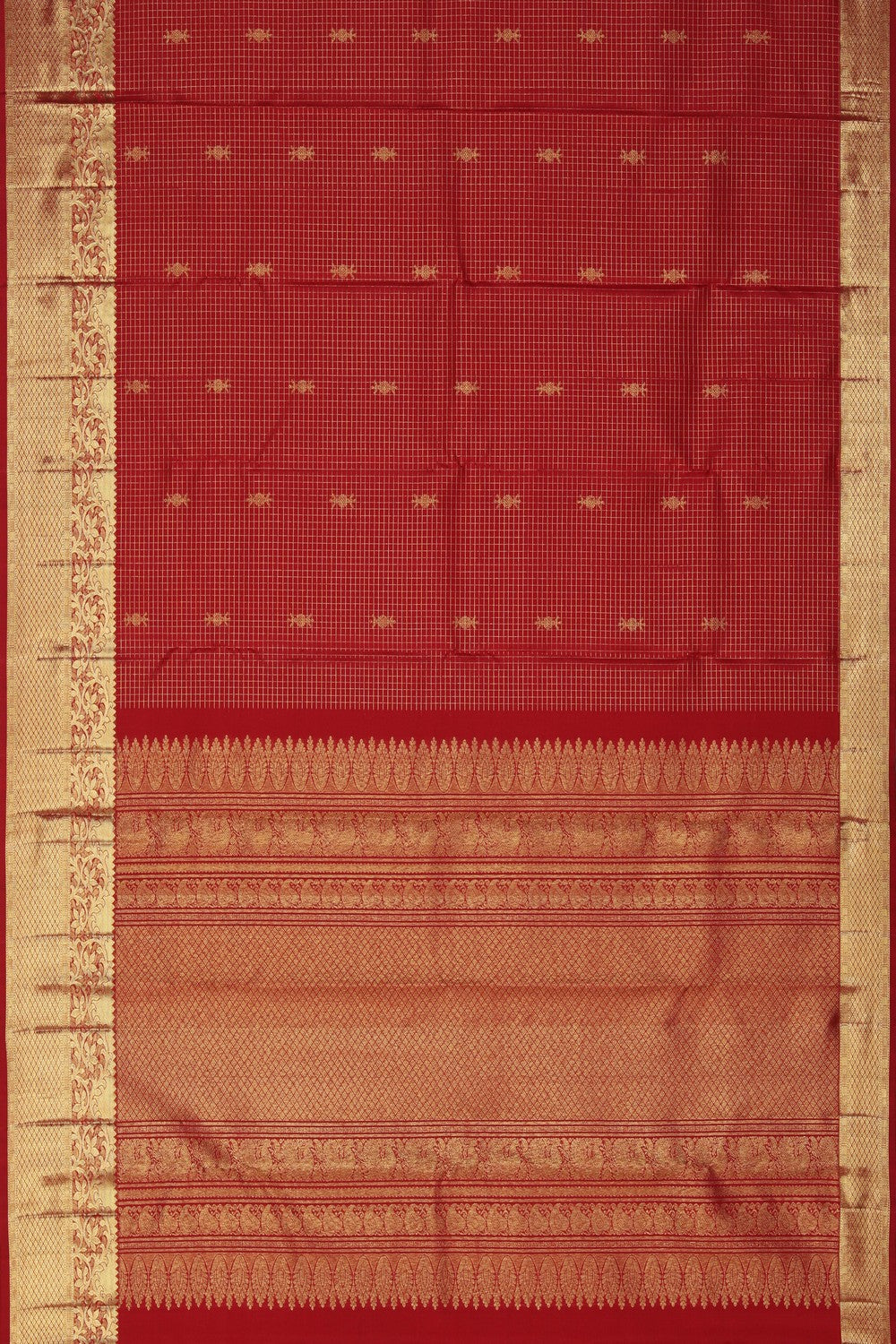 Image of Arani Silk Red Saree
