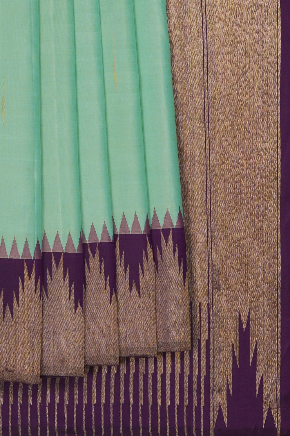 Image of Arani Silk Sea-Green Saree