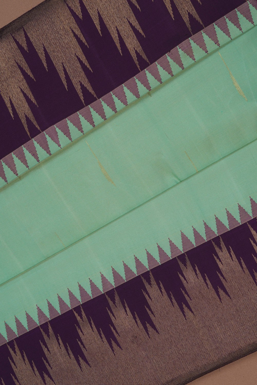 Image of Arani Silk Sea-Green Saree