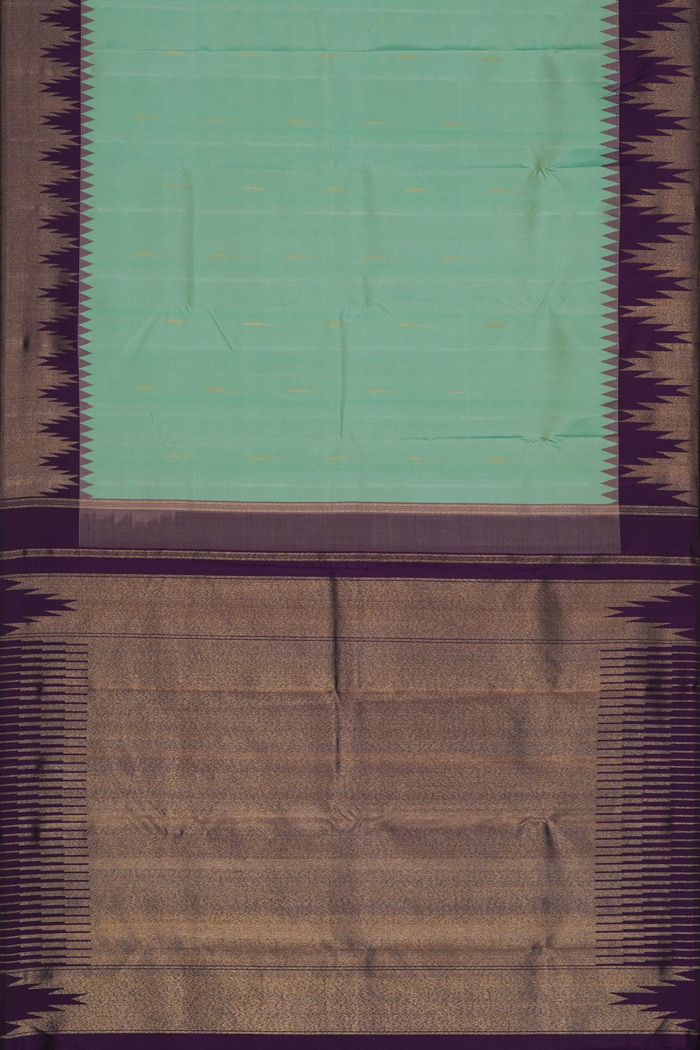 Image of Arani Silk Sea-Green Saree