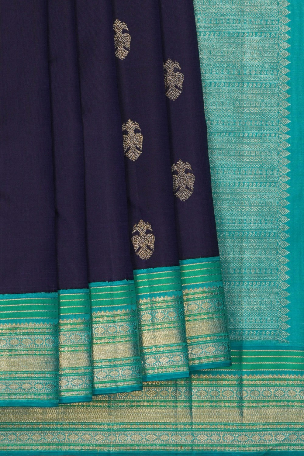 Image of Arani Silk Navy Blue Saree