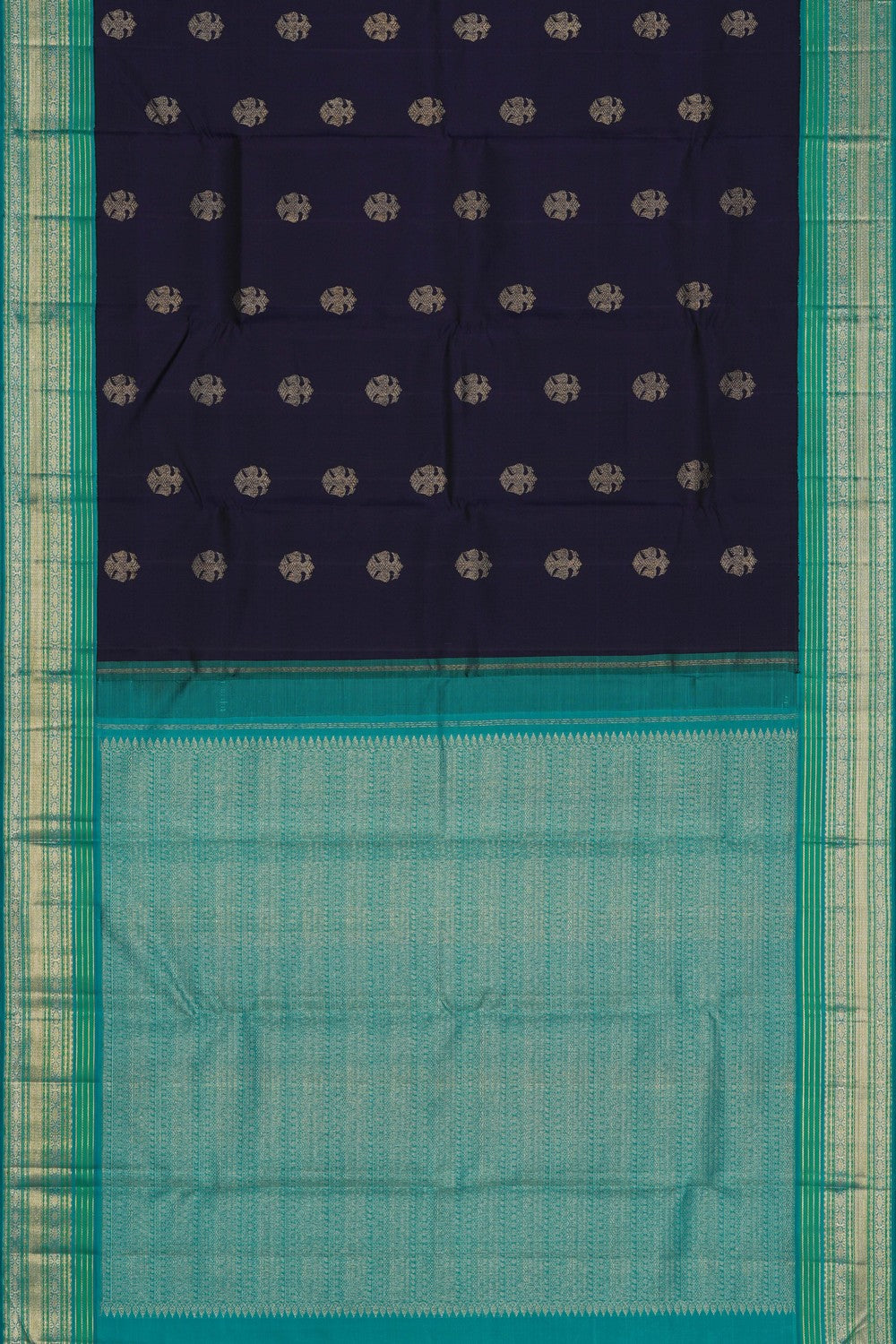 Image of Arani Silk Navy Blue Saree