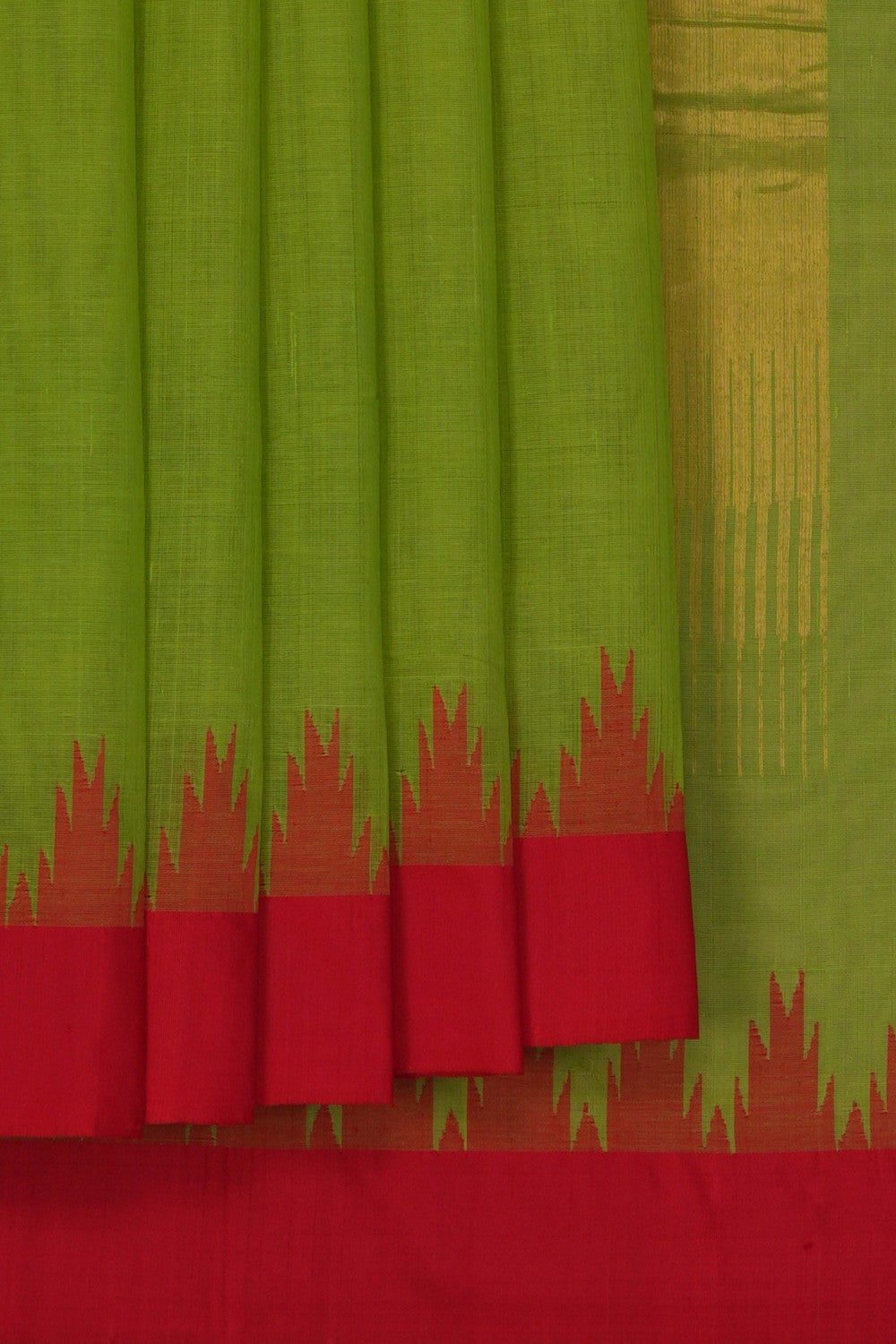 Image of Ponduru Cotton Green Saree