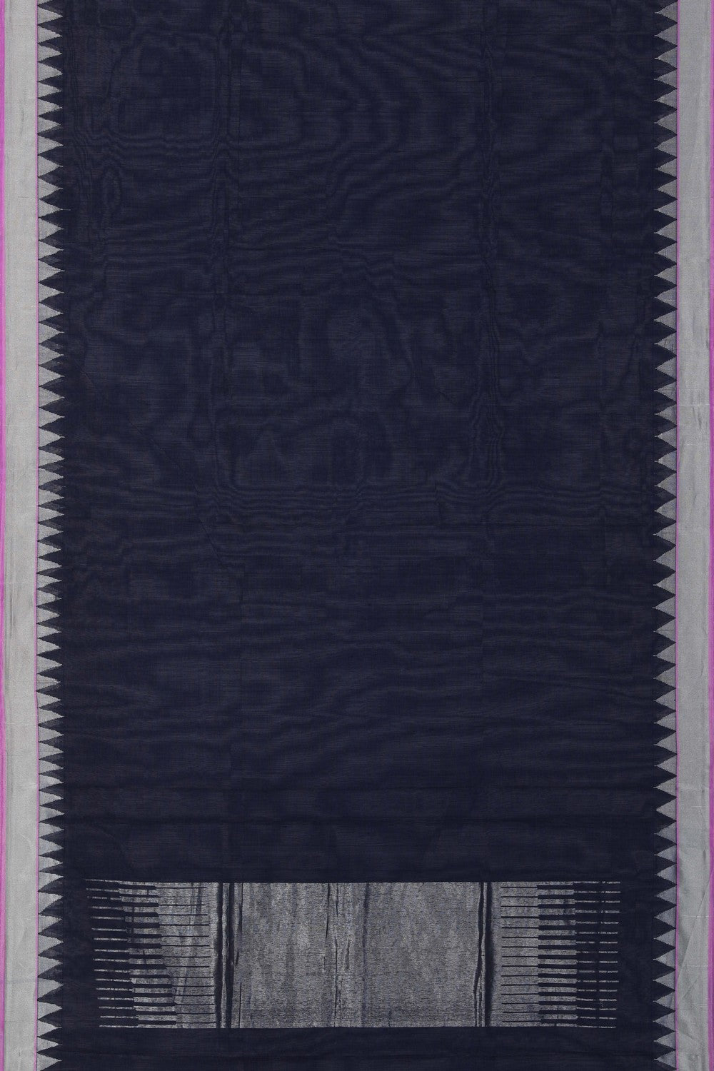 Image of Uppada Cotton Navy Blue Saree