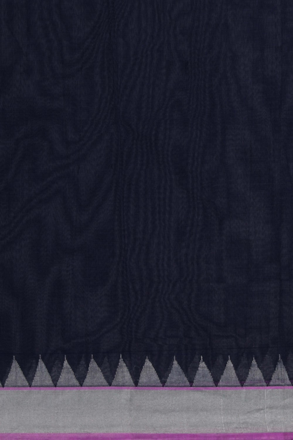 Image of Uppada Cotton Navy Blue Saree
